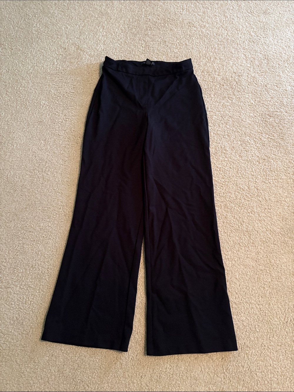 Christian Siriano Black Wide-Leg Pull-On Trousers